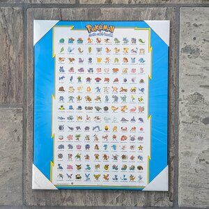 Vintage Pokemon Gotta Catch 'Em All Character Poster Plaque (16x20")